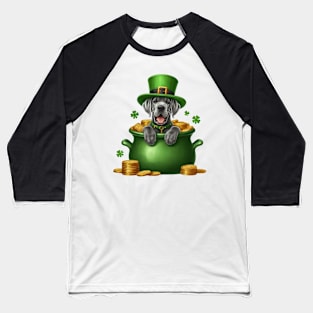 St Patricks Day Great Dane Dog Baseball T-Shirt